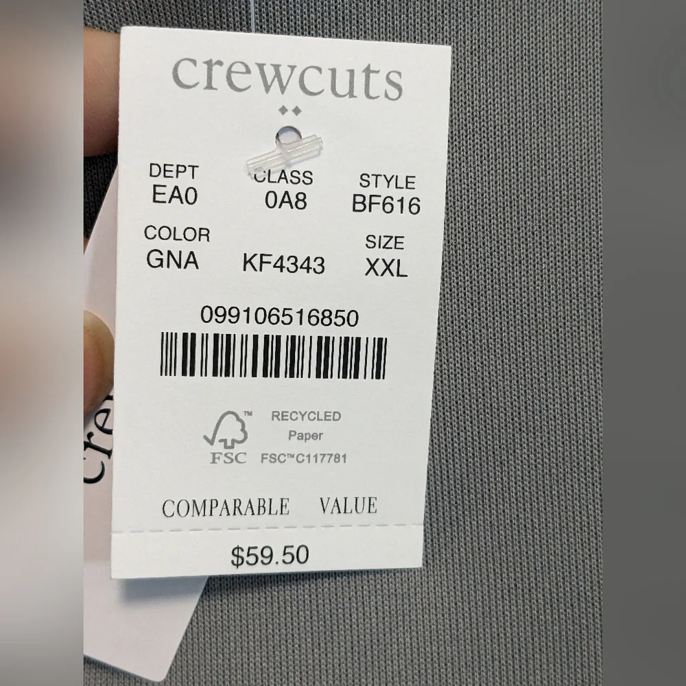 NWT J. Crew Gray & Black Hoodie Sx XXL Kids - Picture 4 of 7